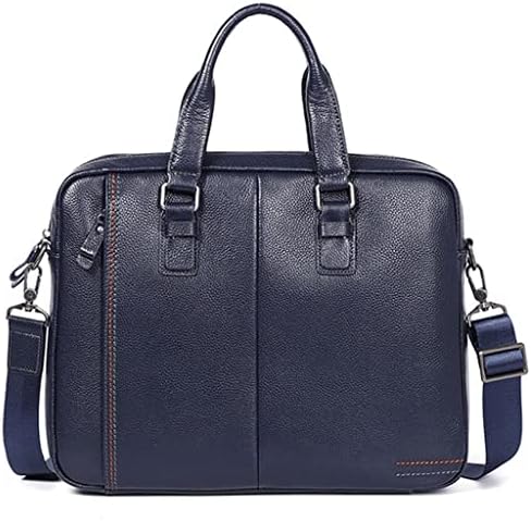 DOBA Evrak Çantası Hakiki Deri Omuz laptop çantası ofis çantası Erkekler için Evrak Çantası İnek Deri büyük çanta iş (Renk: