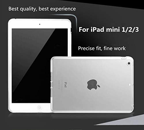 iCoverCase için iPad Mini 1/2/3 Kılıf, Ultra-İnce Silikon arka kapak Temizle Düz Yumuşak TPU Jel Kauçuk Kılıf Koruyucu Kabuk