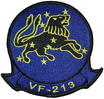 VF-213 Black Lions Squadron Yaması - Plastik Destek, Dikiş, 4